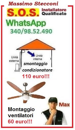 Smontaggio condizionatore su Roma