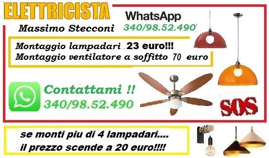 Elettricista per il tuo lampadario o ventilatore