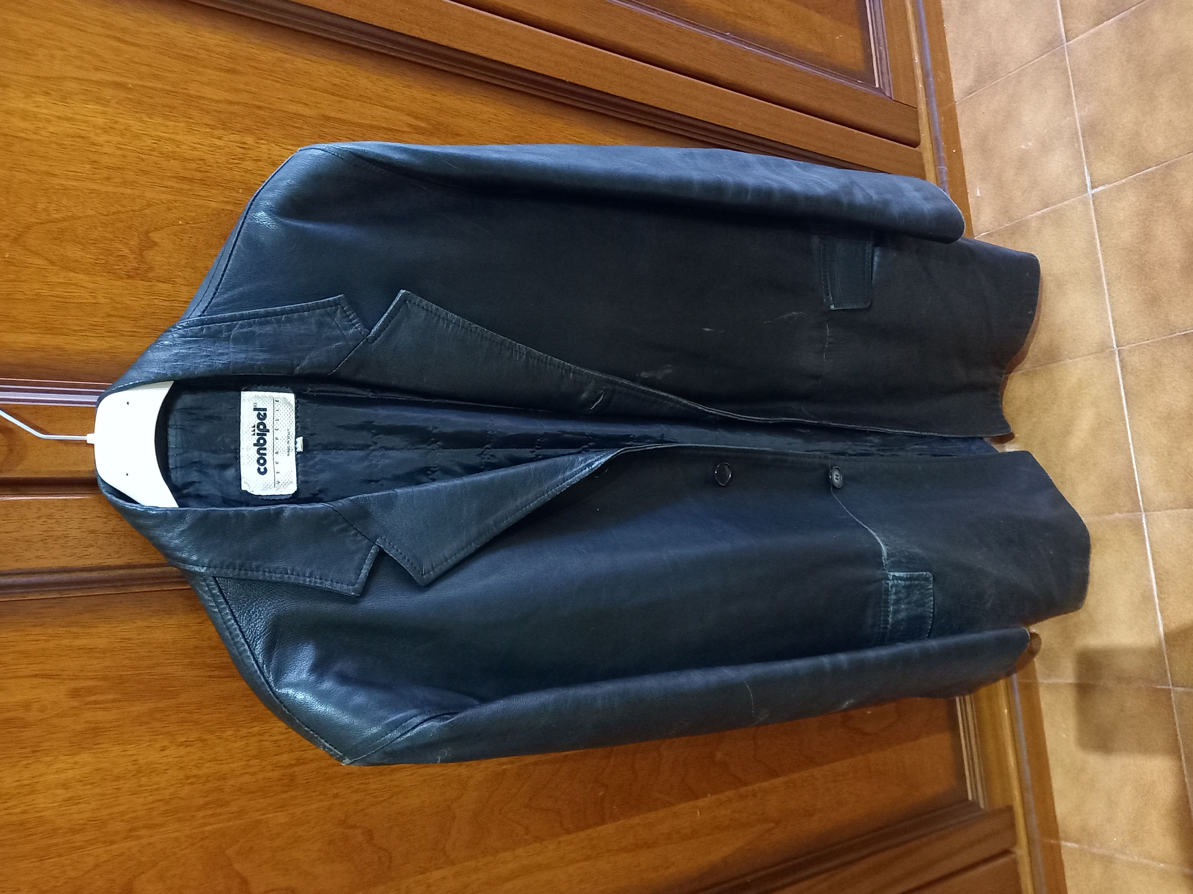 Cappotto vera pelle taglia 52 robusto 